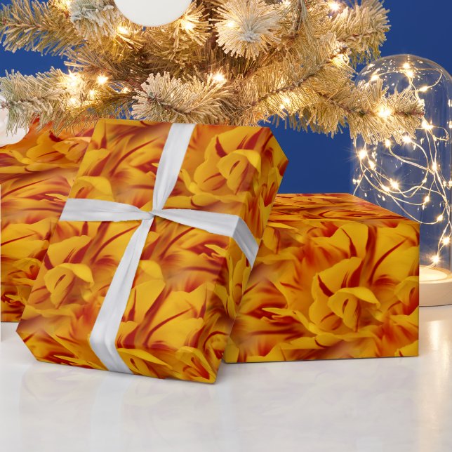 Röda och Gult-kaos: Monsella Two-Tone Tulips Presentpapper (Helgdagar)