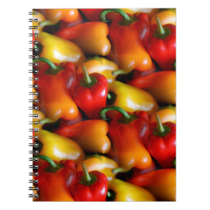 Röda och Gult paprika Anteckningsbok
