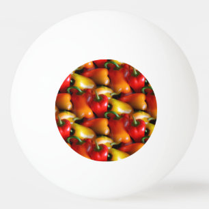 Röda och Gult paprika Pingisboll