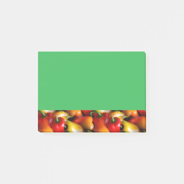 Röda och Gult paprika Post-it Block (Framsida)