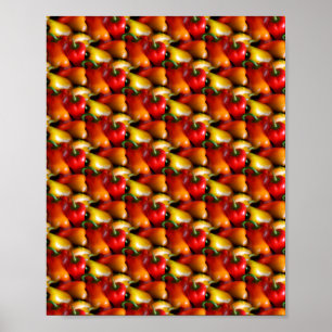 Röda och Gult paprika Poster