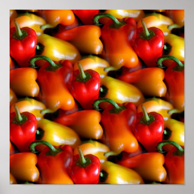 Röda och Gult paprika Poster (Framsidan)