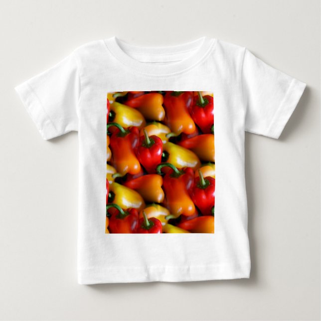 Röda och Gult paprika T Shirt (Framsida)
