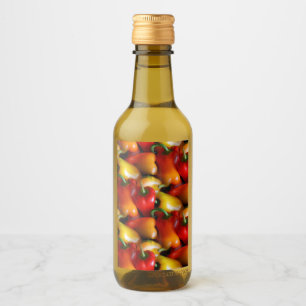 Röda och Gult paprika Vinetikett