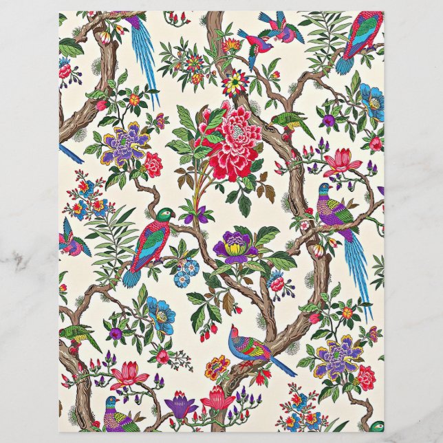 Röda och lila vintagefåglar (Framsida)