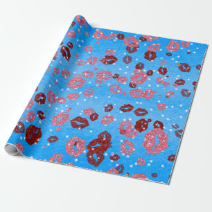 Röda och ro kyssar i blått 2 presentpapper