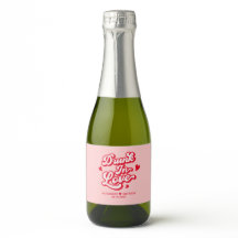 Röda och rosa alla hjärtans dags bröllop Champagne