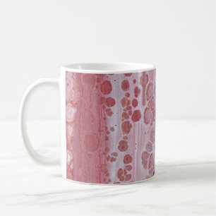 Röda och rosa fläckar kaffemugg