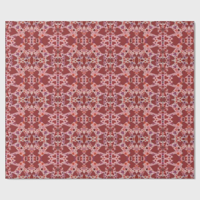 Röda och Rosa Hearts Presentpapper (Platt)