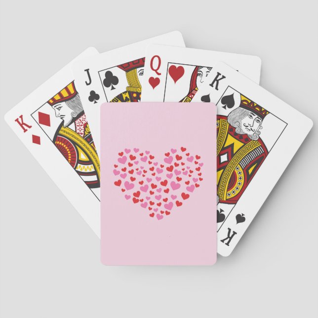 Röda Och Rosa Hjärtan Casinokort (Baksidan)