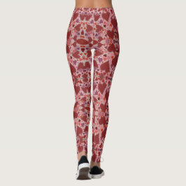 Röda och rosa hjärtan leggings