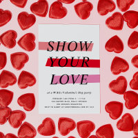 Röda och Rosa Högdagrar Alla hjärtans dag Party