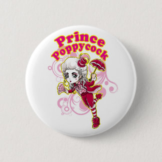 Röda och rosa Poppycock klämmer fast Knapp