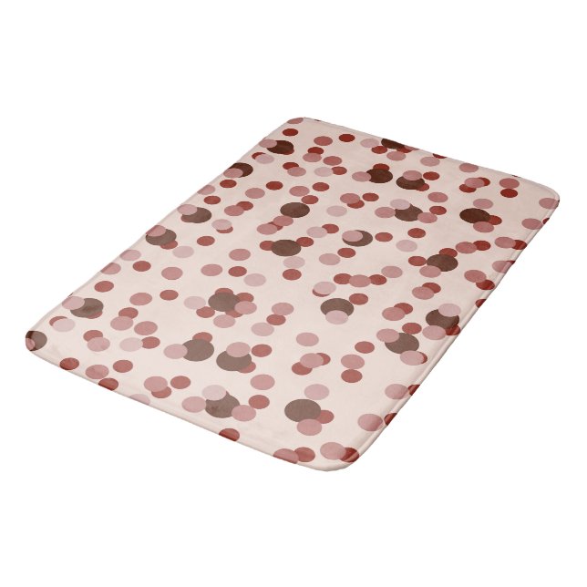 röda och rosa prickar badrumsmatta (Vinklad)