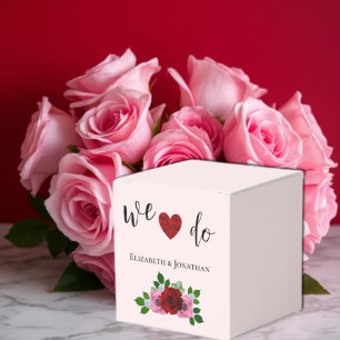 Röda och Rosa ros Bröllop Presentaskar