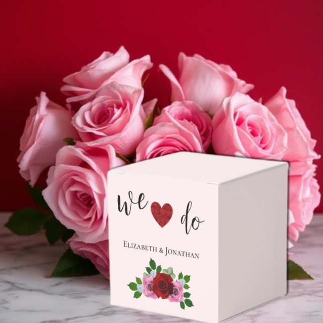 Röda och Rosa ros Bröllop Presentaskar (Skapare uppladdad)