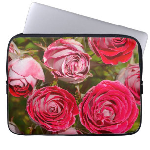 Röda och rosa rosor tryckt iPad-fodral Laptop Sleeve