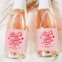 Röda och Rosa Valentineser Bröllop Champagne Favor