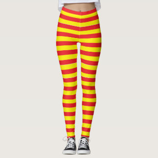 Röda och strippade Gulter Leggings