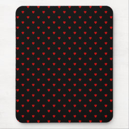 Röda och svart hjärtor. Modell Musmatta