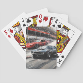 Röda och svarta bilar casinokort