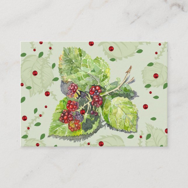 röda och svarta björnbär rådkort (Framsida)