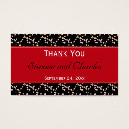 Röda och svarta Cherry-Blommar Bröllopsförmånlig M Visitkort