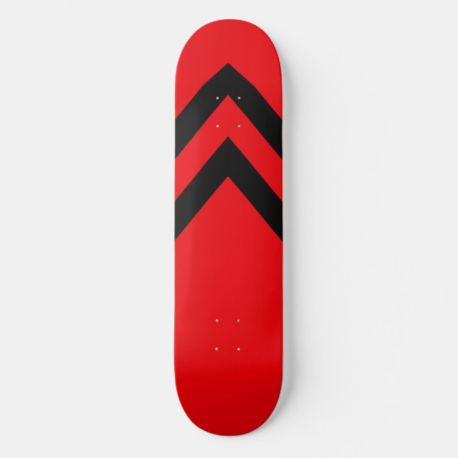 Röda och svarta chevroner Skateboarddäck Skateboard Bräda 20 Cm (Framsida)