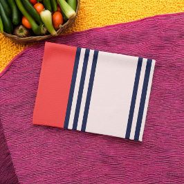 Röda och svarta enhetliga ränder kökshandduk