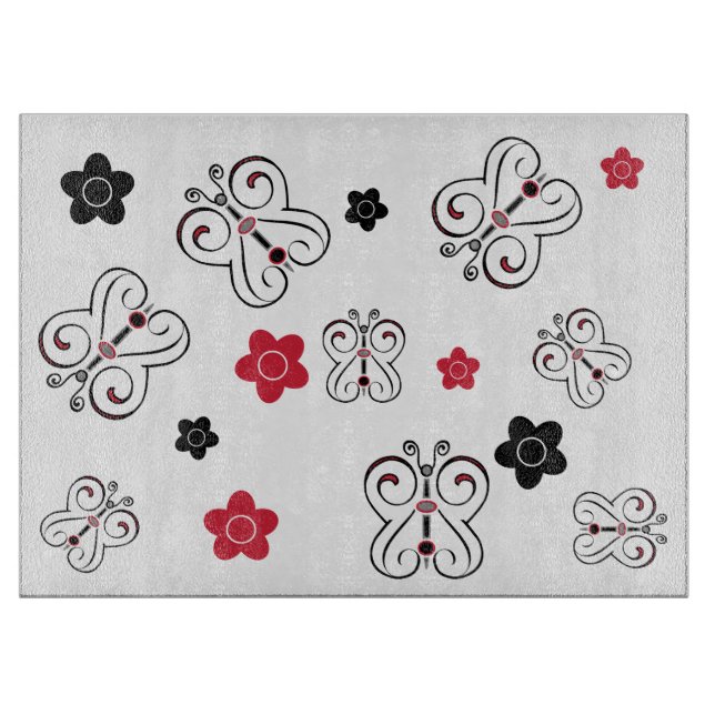 Röda och svarta fjärilar och positioner (Framsidan)