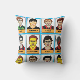 Röda och svarta fotvårdslegender kudde