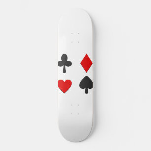 Röda och svarta fyrfärgade vita skateboard bräda 20 cm