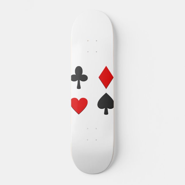 Röda och svarta fyrfärgade vita skateboard bräda 20 cm (Framsida)