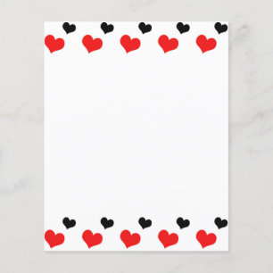 Röda och svarta hjärtan Pappra Lakan