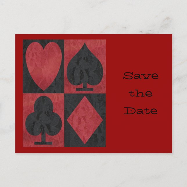 Röda och svarta klänningar i spets, meddelande vykort (Framsida)