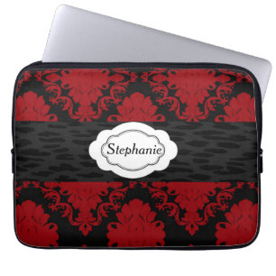 Röda och svarta Personligen Laptop sleeve
