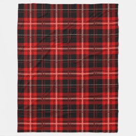 Röda och svarta play fleecefilt