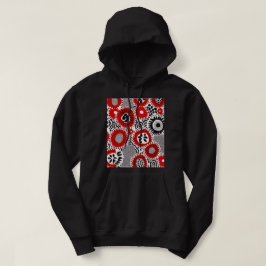 Röda och svarta prickar hoodie
