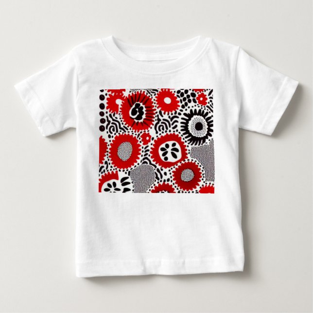 Röda och svarta prickar t shirt (Framsida)