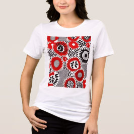 Röda och svarta prickar t shirt
