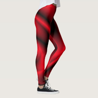 Röda och svarta snurrar leggings