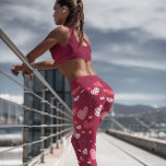 Röda och vita Alla hjärtans hjärtan mönster Leggings<br><div class="desc">Röda och vita,  söta Alla hjärtans hjärtan,  sömlös mönster.</div>