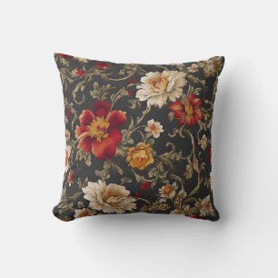 Röda och vita blommor, Löv Kudde