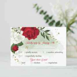 Röda och vita blommor val av grönt mjöl OSA kort