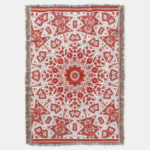 Röda och vita, etniska bandana filt