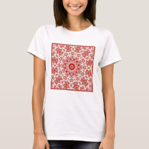 Röda och vita, etniska bandana t shirt