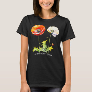 Röda och vita fläckar på minnesdagen för vattenfär t shirt