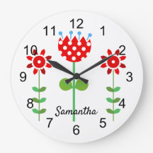 Röda och vita folkblommor