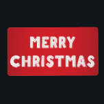 Röda och vita God jul-etiketter Fraktsedel<br><div class="desc">Röda och vita God jul-etiketter</div>