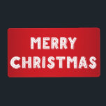 Röda och vita God jul-etiketter Fraktsedel<br><div class="desc">Röda och vita God jul-etiketter</div>